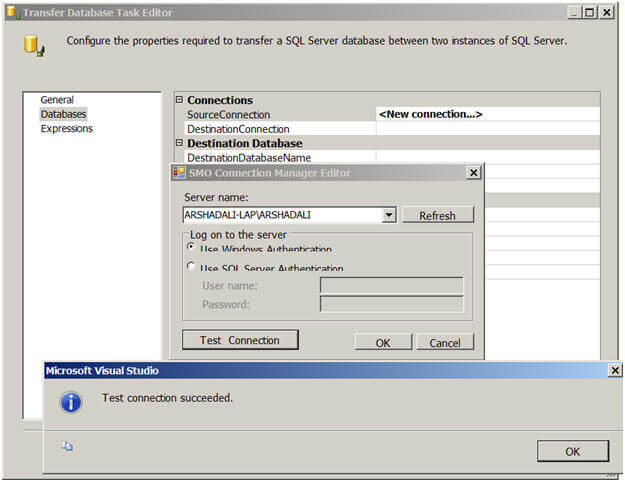 Transfer Database Task And Transfer Sql Server Objects Task In Ssis